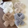 Scarves Fur Cross Scarf Winter Warm Fluffy Faux Shawls Outdoor Windproof Neckerchief Fuzzy Thicken Neck Protection Shawl