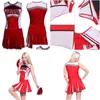 Cheerleading Dames Y Débardeur Jupon Pom Pom Pom Girl 2 Pcs Costume Lycée Filles Cheer Musical Glee Baseball Déguisement Cheerlea Dhjoh