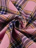 Kvinnors blusar Skjortor Vintage Pink Big Plaid -knapp Up Skjorta för kvinnor 2024 Spring -knapp upp vackra kvinnors blusar och toppar Kontorskläder Jackor YQ231214