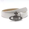 Ceinture de créateur Viviene Westwood Viviennewestwood Empress Dowager Saturn Ceinture pleine de diamants Ceinture à la mode et de luxe avec jean Ceinture décorative pour femmes Light Lu