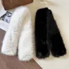 Scarves Fur Cross Scarf Winter Warm Fluffy Faux Shawls Outdoor Windproof Neckerchief Fuzzy Thicken Neck Protection Shawl