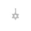 Bijoux Hip Hop Fashion pour hommes Crystal Iced Out Star of David Symbol Pendant Full Diamond Star Collar Collier Ornement