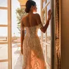 Saudi Arabia Full Lace Mermaid Wedding Dress With Detachable Train Sexy Off The Shoulder Bridal Gowns Charming Long Robe