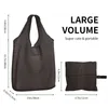 Sacs à provisions grandes réutilisables Brown Gator Le cuir Recycle Recycle pliable Eco Sac lavable avec pochette