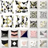 Pillow Modern Rose Golden Nordic Geometric Covers Black Leaves Polyester Throw Pillows Cover Sofa Seats Couch Pillowcase