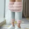 Kobiety gęstnieje gęste legginsy Lambwool Koreańskie zimowe swobodne, ciepłe spodnie ołówkowe plus aksamitne wysoką talię kostki do strota 231214