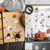 Cadeauverpakking Cartoon Ghost Stickers Halloween Decoratie Zelfklevende witte sticker voor Cup Laptop Bagage Notebook