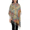 Basker texturerat pastell kilim mönster tofs halsduk kvinnor mjuk vintage turkisk geometrisk etnisk konst sjalar wraps kvinnliga vinter halsdukar