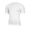 Men's T Shirts Slim Fitting Short Sleeve Clothes Shape Fitness Corset