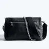 Sacs à bandoulière Pochette Rock Swing Your Wings Zadig Voltaire Femmes Fourre-tout Sac à main Sac à bandoulière Homme Véritable Cuir Wing Chain Fashion