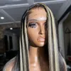 Highlight Ombre Lace Front Wig Human Hair Pre Plucked 13x4 HD Transparent Honey Blonde Lace Frontal Wigs For Women