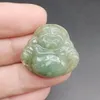 Birmanie 100% naturel Type A Jade jadéite sculpté joyeux bouddha dieu amulette pendentif