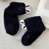 Женские носки с ушками, короткие зимние носки из плотного кораллового флиса 37JB