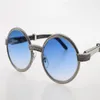 whole Smaller Stones Round Sunglasses 7550178 Black Mix White Buffalo Horn Glasses Vintage Unisex C Decoration gold frame285q