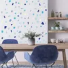 Niebieski kolor lastrazo wzór marmurowy kształt naklejki ścienne do chłopca dekoracyjne naklejki ścienne wystrój domu tapeta salon