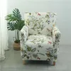 Stollekläder Nordic Flowers Tub Chair Cover Stretch Spandex Club fåtölj Slipcovers Non Slip Single Soffa Covers för Home Bar Counter El 231213