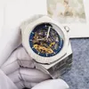 Mens Watch Skeleton Luxury Designer Automatisk mekanisk rörelse Titta på 42mm Dial Sport rostfritt stål med modeklocka Montre de Luxe