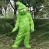 Costumi della mascotte del diavolo verde di Halloween Personaggio dei cartoni animati di alta qualità Personaggio del carnevale Taglia per adulti Vestito da festa di Natale Vestito per uomo Donna