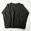 Kvinnors tröjor Pure Cashmere Sticked tröja Fall B C O-Neck Pullover Top's Long Sleeve