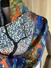 Foulards arrivée marque de mode arbre bleu 100% foulard en soie 90 * 90 cm châle carré sergé enveloppement pour femmes dame hijab 231213