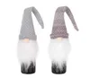 30 Pcs Christmas Cover Long Hat Plush Gnome Wine Bottle Cap Topper Holiday Dining Table Decorations Whole X24826862