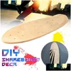 Skateboarding 24 Zoll Fisch Skateboard Natur Einzelfuß Holz Ahorn Blank Deck Board Teile Happy Baby DIY Zubehör Drop Lieferung Dhzo9