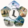 Chaussettes de sport 3 paires / sac Vihir hommes hiver rembourré laine mérinos haut genou randonnée en plein air Camping escalade cyclisme Ski 231213