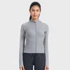 Chemises actives femmes veste de Yoga côtelée courte à manches longues avec trou pour le pouce mince extensible automne manteau de gymnastique femme vêtements d'entraînement