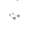 Boucles d'oreilles à tige en perle d'eau douce naturelle Akoya pour femme, porte-anneau en argent S925, Micro défaut suspendu