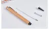 Bollpoint pennor 100 PCSLOT Natural Bamboo Pen Stylus Contact Office School Supplies Writing Gift Continuous Oil 231213