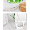 Chaînes Nareyo Cuivre Plaqué Argent Rose Or 1MM Collier de base pour les femmes avec 18 pouces chaîne en forme de 0 5pcs / lot