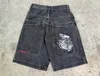 JNCO Shorts Y2K Hip Hop imprimé graphique Baggy Denim short de sport hommes femmes été Harajuku gothique hommes basket-ball Shorts 231214