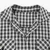 Women's Blouses Shirts Classic Black And White Plaid Long-Sleeved Shirt Women's New Relaxed Casual Button Cardigan Top YQ231214