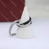 Diseñador Tres en Uno Anillos para Mujeres Anillo de Diamantes de Lujo Anillo de Compromiso de Dama de Alta Calidad Joyería Anillo de Trinidad Clásico Regalo de San Valentín