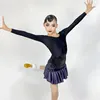 ステージウェアワイナー秋の長袖ラテンダンスドレスガールズパフォーマンス服の子供たちのプロのサンバサルサダンスウェアSL9276