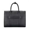 Bortkörningar Luxury Men Top Layer Cowhide Business Handbags High-End Fashion Laptop Bag Stor kapacitet 2A