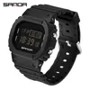 손목 시계 Sanda Outdoor Sport Digital Watch Men Sports Watches Stopwatch Military Led Electronic Clock Wrist Watches Men 231214