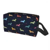 Cosmetic Bags Dachshund Bag Women Cute Large Capacity Badger Sausage The Wiener Dog Makeup Case Beauty Storage Toiletry
