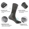 Chaussettes de sport 3 paires / sac Vihir hommes hiver rembourré laine mérinos haut genou randonnée en plein air Camping escalade cyclisme Ski 231213