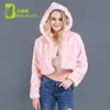 Women's Fur Faux Fur Christmas Multicolor Stage Clothes Hooded Women LED Luminous Faux Fur Coat Lady Bar dance Show Nightclub Clothes 231213