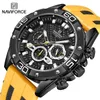 Wristwatches NAVIFORCE Luxury Watches for Men Fashion Silicone Band Military Waterproof Sport Chronograph Quartz WristWatch Fashion With Date 231214