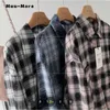 Chemisiers pour femmes Chemises 2023 automne nouvelle mode Plaid Design ample à manches longues simple boutonnage chemise hiver femmes col rabattu Blouse décontractée YQ231214