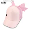 Ball Caps Snapback Big Bowknot Net Baseball Cap Female M mark Pink Mesh Hat with Bow Summer Women's Caps Brand Adult Visor Women Sun Hats YQ231214