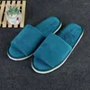 Slippers Breathable Half Pack Winter Coral Fleece El Home Guest Indoor Shoes Non-slip Disposable Warm