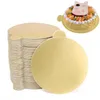 100pcs / Set Rond Mousse Gâteau Planches Or Papier Cupcake Dessert Présentoirs Plateau De Mariage Anniversaire Gâteau Pâtisserie Outils Décoratifs Kit212x