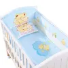 5 Pcs/set Baby Bedding Set Newborns Cradle Crib Bumper Cartoon Animated 100% Cot Infant Bed Protector Cotton Washable