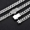 Personality 8mm Hip Hop Necklace 925 Silver Moissanite Diamond Cuban Chain for men