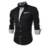 Chemises habillées pour hommes Blanc rayé Mens 2023 À manches longues Business Slim Fit Chemise Homme Noir Vêtements sociaux Camisa Masculina Vetement Homme