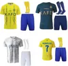 23/24 Al Nassr FC Ronaldo Soccer Jerseys Men Kids Kital Hilal Saudi Uniform Home Yellow Cr7 Boys Football Shiirt Benzema Fans Jersey 2023 Saudi Arabia 16-28