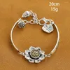 Charme Armbänder 1 stück Ethnischen Stil Transit Amulett Armband Metall Anhänger Lotus Retro Luxus Schmuck Für Frauen Mode Zubehör